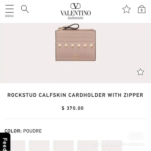 Valentino Garavani Rockstud Calfskin Cardholder - Picture 7 of 7